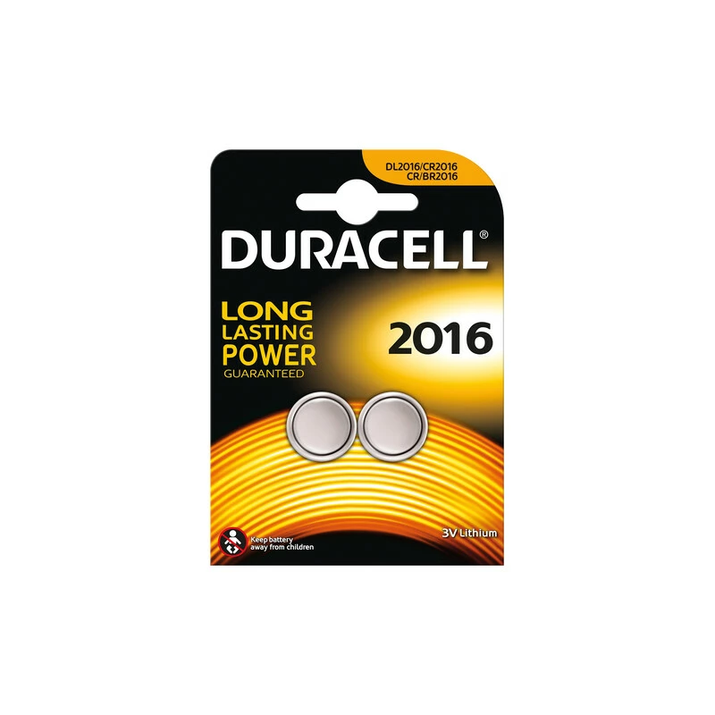 Duracell Batterie CR2016 3V Lithium Knopfzelle 2er-Blister 3 Duracell Batterie CR2016 3V Lithium Knopfzelle 2er-Blister