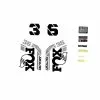 FOX Decal 21 36 F-S Blk Logoshiny Orange