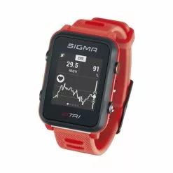 Sigma Pulsuhr ID TRI Basic Triathlon, 24230, Rot